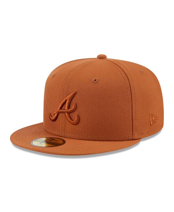 【送料無料】 ニューエラ メンズ 帽子 アクセサリー Men's Brown Atlanta Braves Spring Color 59FIFTY Fitted Hat Brown