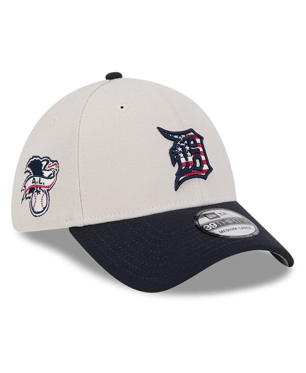 【送料無料】 ニューエラ メンズ 帽子 アクセサリー Men's Black Detroit Tigers 2024 Fourth of July 39THIRTY Flex Hat Khaki