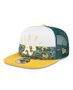 【送料無料】 ニューエラ メンズ 帽子 アクセサリー Men's White/Gold Oakland Athletics Team Foam Front A-Frame Trucker 9FIFTY Snapback Hat White Gold