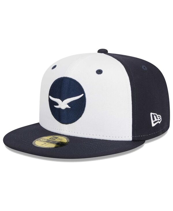 【送料無料】 ニューエラ メンズ 帽子 アクセサリー Men's White Pensacola Blue Wahoos Theme Nights Pensacola Seagulls 59FIFTY Fitted Hat White