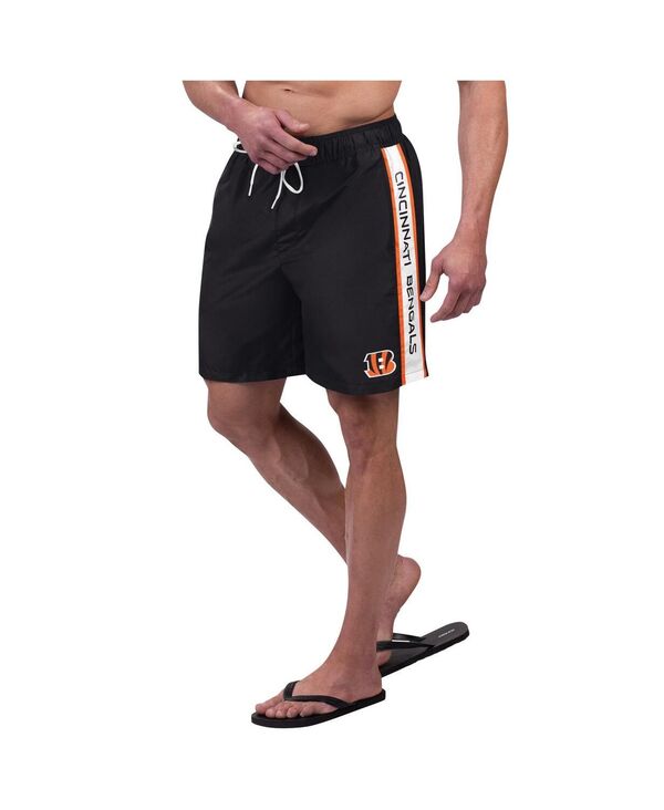【送料無料】 カール バンクス メンズ ハーフパンツ・ショーツ 水着 Men's Black Cincinnati Bengals Streamline Volley Swim Shorts Black Orange