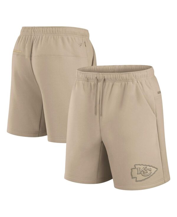 【送料無料】 ファナティクス メンズ ハーフパンツ・ショーツ ボトムス Men's and Women's Khaki Kansas City Chiefs Elements Super Soft Fleece Shorts Khaki