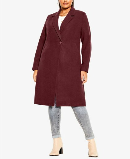 【送料無料】 シティーシック レディース ジャケット・ブルゾン アウター Plus Size Effortless Chic Coat Oxblood 【送料無料】 シティーシック レディース ジャケット・ブルゾン アウター Plus Size Effortless Chic Coat Oxblood