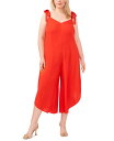 【送料無料】 ヴィンスカムート レディース ジャンプスーツ トップス Plus Size Solid Tie Shoulder Angled Hem Jumps...