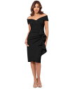 【送料無料】 エスケープ レディース ワンピース トップス Petite Off-The-Shoulder Sweetheart Ruffle Dress Bl...