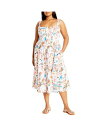 【送料無料】 シティーシック レディース ワンピース トップス Plus Size Almay Midi Dress Orange postacrds(4)