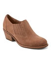 【送料無料】 アース レディース ブーツ・レインブーツ シューズ Women's Jalin Block Heel Slip-On Casual Booties Cognac Suede(4)