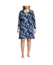 【送料無料】 ランズエンド レディース ナイトウェア アンダーウェア Plus Size Cotton Interlock Long Sleeve Above ...