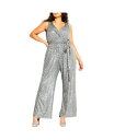 【送料無料】 シティーシック レディース ジャンプスーツ トップス Plus Size Dazzling Wide leg Jumpsuit Gunmetal