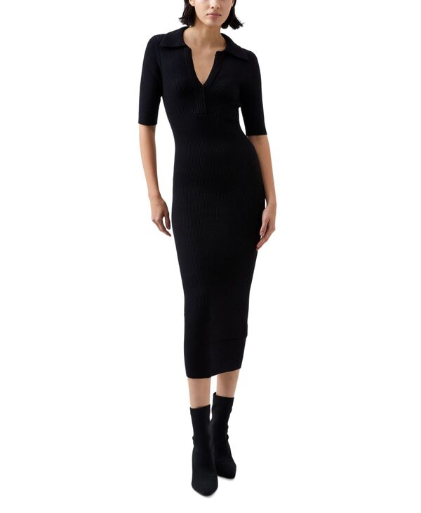 【送料無料】 フレンチコネクション レディース ワンピース トップス Women's Cosysoft V-Neck Midi Dress Black