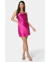 【送料無料】 ベベ レディース ワンピース トップス Women's Satin Bias Mini With Metal Chain Strap Fuchsi...