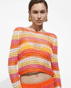 【送料無料】 マンゴ レディース ニット・セーター アウター Women's Combined Crochet Sweater Orange(4)
