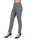 【送料無料】 メモイ レディース レギンス ボトムス Women's Slim Houndstooth Shaping Leggings Black(4)
