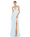 【送料無料】 マックダガル レディース ワンピース トップス Women's Beaded Cap Sleeve V Neck A Line Gown Fren...
