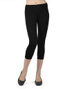 【送料無料】 メモイ レディース レギンス ボトムス Women's Light Ponte Cotton Blend Capri Leggings Black