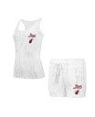 【送料無料】 コンセプツ スポーツ レディース タンクトップ トップス Women's White Miami Heat Quartz Tank Top Sho...