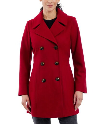 【送料無料】 アンクライン レディース ジャケット・ブルゾン アウター Women's Double-Breasted Peacoat Red 【送料無料】 アンクライン レディース ジャケット・ブルゾン アウター Women's Double-Breasted Peacoat Red