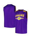 【送料無料】 ファナティクス メンズ タンクトップ トップス Men's Purple Los Angeles Lakers Birdseye Muscle T...