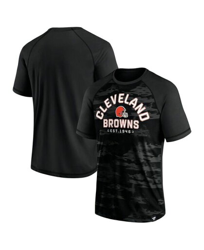【送料無料】 ファナティクス メンズ Tシャツ トップス Men's Cleveland Browns Blackout Hail Mary Raglan T-shirt Black 【送料無料】 ファナティクス メンズ Tシャツ トップス Men's Cleveland Browns Blackout Hail Mary Raglan T-shirt Black