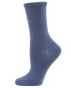 【送料無料】 メモイ レディース 靴下 アンダーウェア Flat knit Cashmere Women's Crew Socks Med Denim