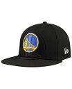 【送料無料】 ニューエラ メンズ 帽子 アクセサリー Men's Black Golden State Warriors Blackout Shadow Logo 59FIFTY Fitted Hat Black