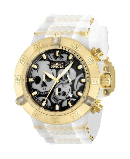 【送料無料】 インビクタ メンズ 腕時計 アクセサリー Men's 37328 Subaqua Quartz Chronograph Black White Gold Dial Watch Black 【送料無料】 インビクタ メンズ 腕時計 アクセサリー Men's 37328 Subaqua Quartz Chronograph Black White Gold Dial Watch Black