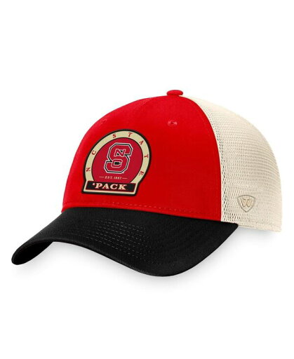 【送料無料】 トップオブザワールド メンズ 帽子 アクセサリー Men's Red NC State Wolfpack Refined Trucker Adjustable Hat Blk/mr/ntr 【送料無料】 トップオブザワールド メンズ 帽子 アクセサリー Men's Red NC State Wolfpack Refined Trucker Adjustable Hat Blk/mr/ntr
