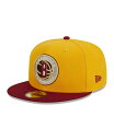 【送料無料】 ニューエラ メンズ 帽子 アクセサリー Men's Yellow/Red Brooklyn Nets Fall Leaves 2-Tone 59FIFTY Fitted Hat Yellow Red(4)