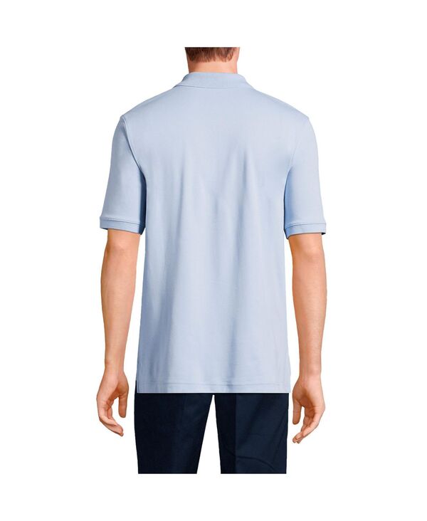 【送料無料】 ランズエンド メンズ ポロシャツ トップス Big & Tall School Uniform Short Sleeve Interlock Polo Shirt Blue