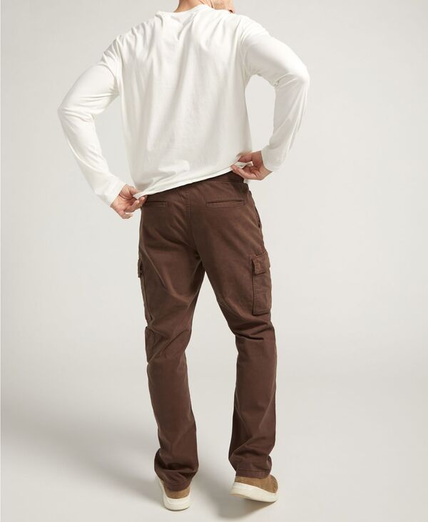 【送料無料】 シルバー ジーンズ メンズ カジュアルパンツ ボトムス Men's Essential Twill Pull-On Cargo Pants Coffee
