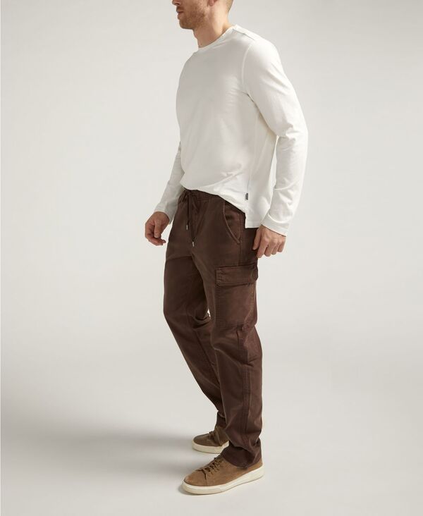 【送料無料】 シルバー ジーンズ メンズ カジュアルパンツ ボトムス Men's Essential Twill Pull-On Cargo Pants Coffee