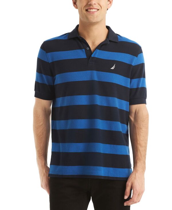 ̵ ʥƥ   ȥåץ Men's Classic Short Sleeve Striped Deck Polo...