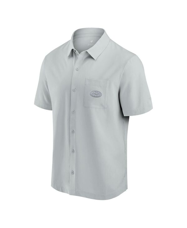 ファナティクス メンズ トップス シャツ Fanatics Men's Gray San Francisco 49ers Front Office Button-Up Shirt
