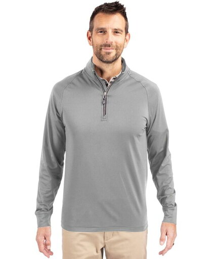 【送料無料】 カッターアンドバック メンズ ジャケット・ブルゾン アウター Big & Tall Adapt Eco Knit Stretch Recycled Quarter Zip Pullover Jacket Polished 【送料無料】 カッターアンドバック メンズ ジャケット・ブルゾン アウター Big & Tall Adapt Eco Knit Stretch Recycled Quarter Zip Pullover Jacket Polished