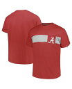 【送料無料】 プロファイル メンズ Tシャツ トップス Men's Crimson Alabama Crimson Tide Big Tall Color Stripe T-Shirt Crimson