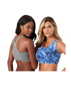 【送料無料】 コンフォート チョイス レディース ブラジャー アンダーウェア Plus Size Wireless Sport Bra 2-Pack Blue ...