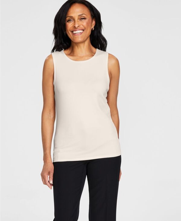 【送料無料】 アイ.エヌ.シー インターナショナル コンセプト レディース シャツ トップス Women's Crewneck Layering Tank Top Created for Macy's Fresh Cream