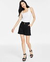 【送料無料】 アイ.エヌ.シー インターナショナル コンセプト レディース ハーフパンツ・ショーツ ボトムス Women's High-Rise Denim Shorts Created for Macy's Deep Black(4)
