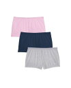 【送料無料】 コンフォート チョイス レディース パンツ アンダーウェア Plus Size Boy Short 3-Pack Basic pack