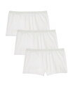 【送料無料】 コンフォート チョイス レディース パンツ アンダーウェア Plus Size Boy Short 3-Pack White pack