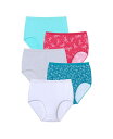 【送料無料】 コンフォート チョイス レディース パンツ アンダーウェア Plus Size Cotton Brief 5-Pack Dragonfly pac...