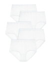 【送料無料】 コンフォート チョイス レディース パンツ アンダーウェア Plus Size Cotton Brief 5-Pack White pack