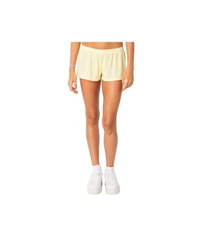 【送料無料】 アディクテッド レディース ハーフパンツ・ショーツ ボトムス Women's Irene Low Rise Pointelle Micro Shorts Yellow 【送料無料】 アディクテッド レディース ハーフパンツ・ショーツ ボトムス Women's Irene Low Rise Pointelle Micro Shorts Yellow