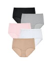 【送料無料】 コンフォート チョイス レディース パンツ アンダーウェア Plus Size Nylon Brief 5-Pack Basic pack