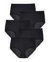 【送料無料】 コンフォート チョイス レディース パンツ アンダーウェア Plus Size Nylon Brief 5-Pack Black pack