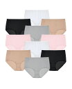 【送料無料】 コンフォート チョイス レディース パンツ アンダーウェア Plus Size Nylon Brief 10-Pack Basic pack
