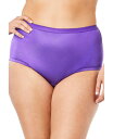 【送料無料】 コンフォート チョイス レディース パンツ アンダーウェア Plus Size Nylon Brief 10-Pack Bright pack