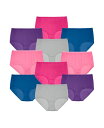 【送料無料】 コンフォート チョイス レディース パンツ アンダーウェア Plus Size Nylon Brief 10-Pack Midtone pack