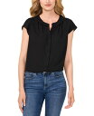 【送料無料】 セセ レディース シャツ ブラウス トップス Women's Scalloped Cap Sleeve Blouse Rich Black