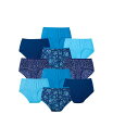 【送料無料】 コンフォート チョイス レディース パンツ アンダーウェア Plus Size Cotton Brief 10-Pack Evening blue...